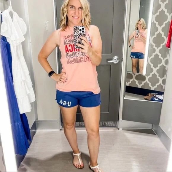 Isaac Morris - Coral America Repeat Graphic Tank Top - Picture 6 of 7